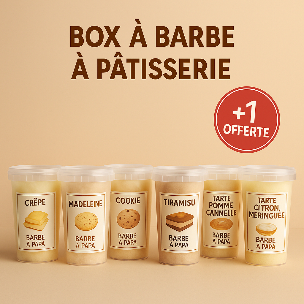 Box à Barbe à Pâtisserie – 6 Saveurs +1 Offerte